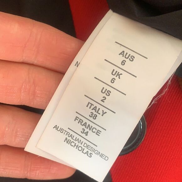 NICHOLAS Red Suiting Blazer Size 2 - Picture 7 of 9